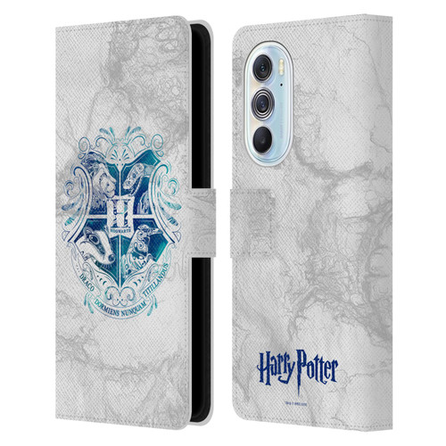 Harry Potter Deathly Hallows IX Hogwarts Aguamenti Leather Book Wallet Case Cover For Motorola Edge X30