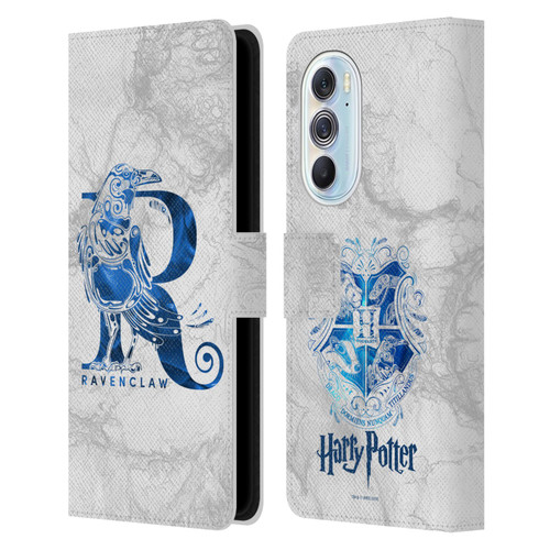 Harry Potter Deathly Hallows IX Ravenclaw Aguamenti Leather Book Wallet Case Cover For Motorola Edge X30