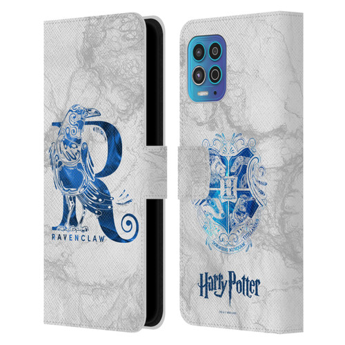 Harry Potter Deathly Hallows IX Ravenclaw Aguamenti Leather Book Wallet Case Cover For Motorola Moto G100