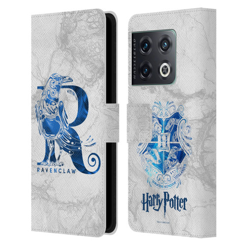 Harry Potter Deathly Hallows IX Ravenclaw Aguamenti Leather Book Wallet Case Cover For OnePlus 10 Pro