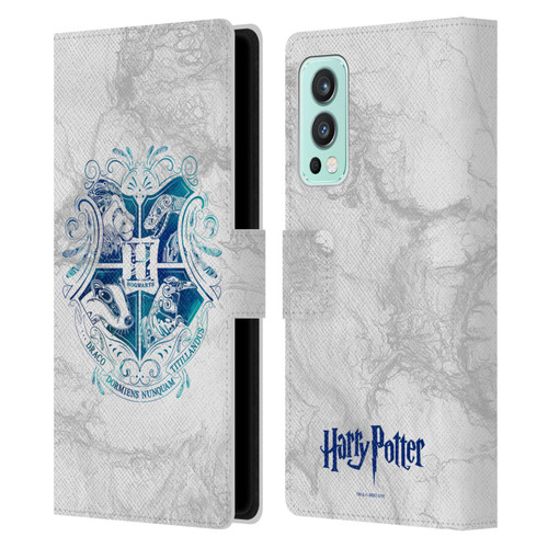 Harry Potter Deathly Hallows IX Hogwarts Aguamenti Leather Book Wallet Case Cover For OnePlus Nord 2 5G
