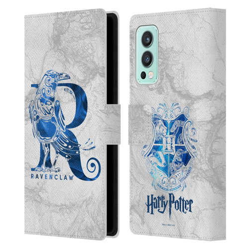 Harry Potter Deathly Hallows IX Ravenclaw Aguamenti Leather Book Wallet Case Cover For OnePlus Nord 2 5G