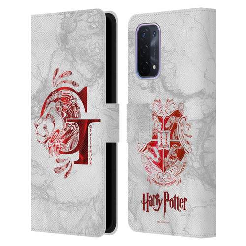 Harry Potter Deathly Hallows IX Gryffindor Aguamenti Leather Book Wallet Case Cover For OPPO A54 5G