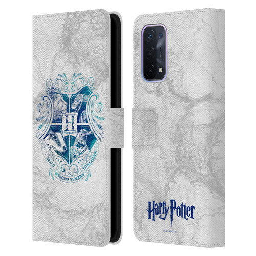 Harry Potter Deathly Hallows IX Hogwarts Aguamenti Leather Book Wallet Case Cover For OPPO A54 5G