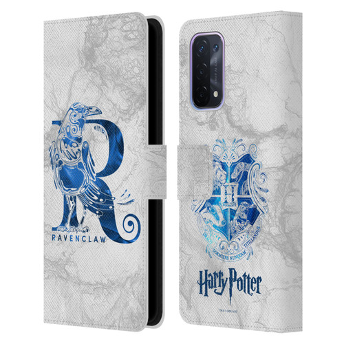 Harry Potter Deathly Hallows IX Ravenclaw Aguamenti Leather Book Wallet Case Cover For OPPO A54 5G