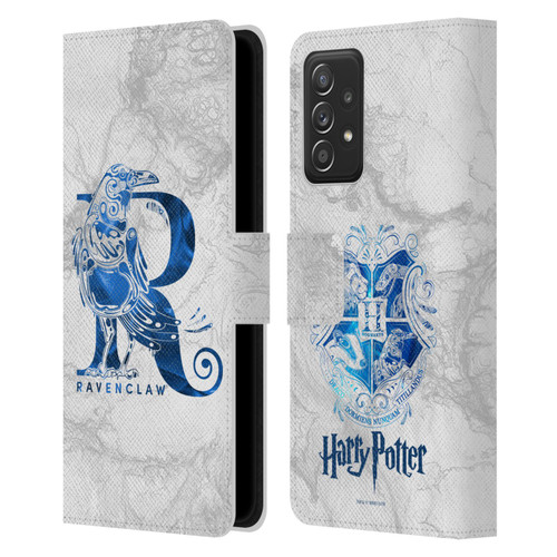 Harry Potter Deathly Hallows IX Ravenclaw Aguamenti Leather Book Wallet Case Cover For Samsung Galaxy A53 5G (2022)