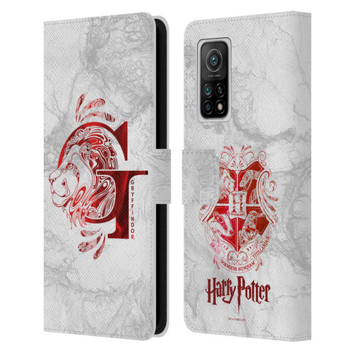 Harry Potter Deathly Hallows IX Gryffindor Aguamenti Leather Book Wallet Case Cover For Xiaomi Mi 10T 5G