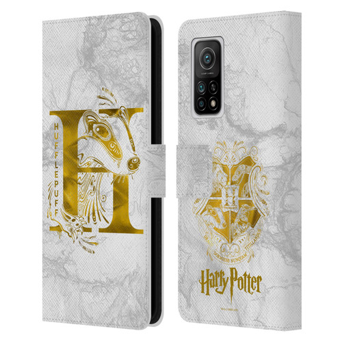 Harry Potter Deathly Hallows IX Hufflepuff Aguamenti Leather Book Wallet Case Cover For Xiaomi Mi 10T 5G