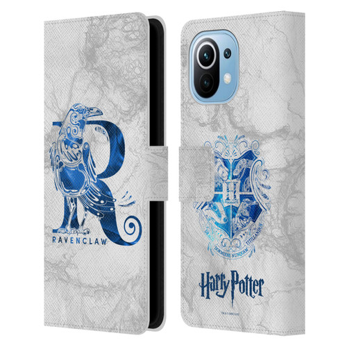 Harry Potter Deathly Hallows IX Ravenclaw Aguamenti Leather Book Wallet Case Cover For Xiaomi Mi 11