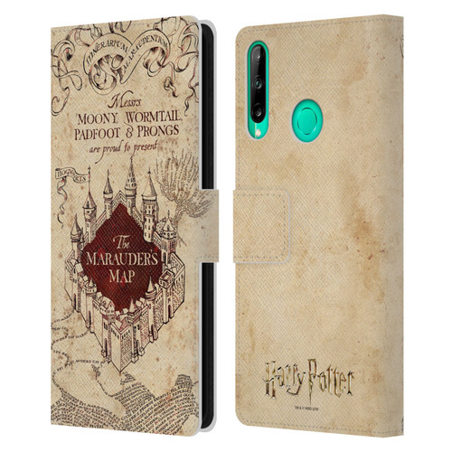 Harry Potter Prisoner Of Azkaban II The Marauder's Map Leather Book Wallet Case Cover For Huawei P40 lite E