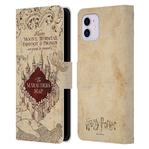 Harry Potter Prisoner Of Azkaban II The Marauder's Map Leather Book Wallet Case Cover For Apple iPhone 11