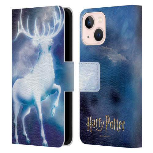 Harry Potter Prisoner Of Azkaban II Stag Patronus Leather Book Wallet Case Cover For Apple iPhone 13 Mini