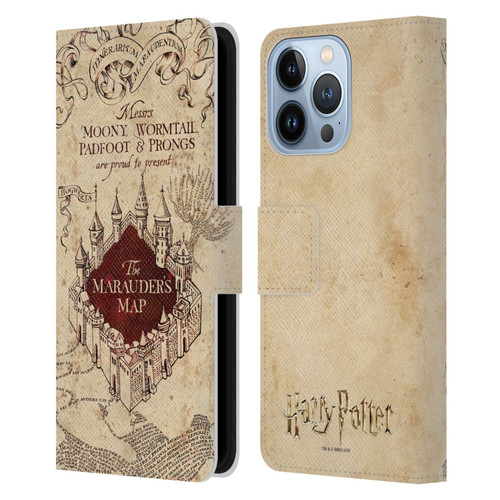 Harry Potter Prisoner Of Azkaban II The Marauder's Map Leather Book Wallet Case Cover For Apple iPhone 13 Pro