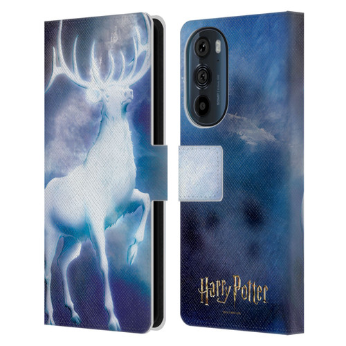 Harry Potter Prisoner Of Azkaban II Stag Patronus Leather Book Wallet Case Cover For Motorola Edge 30