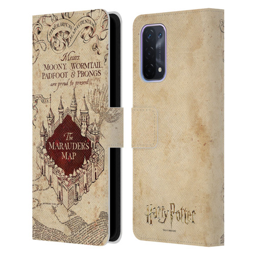 Harry Potter Prisoner Of Azkaban II The Marauder's Map Leather Book Wallet Case Cover For OPPO A54 5G