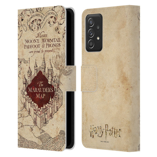 Harry Potter Prisoner Of Azkaban II The Marauder's Map Leather Book Wallet Case Cover For Samsung Galaxy A52 / A52s / 5G (2021)