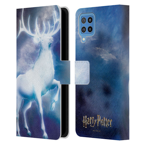 Harry Potter Prisoner Of Azkaban II Stag Patronus Leather Book Wallet Case Cover For Samsung Galaxy F22 (2021)