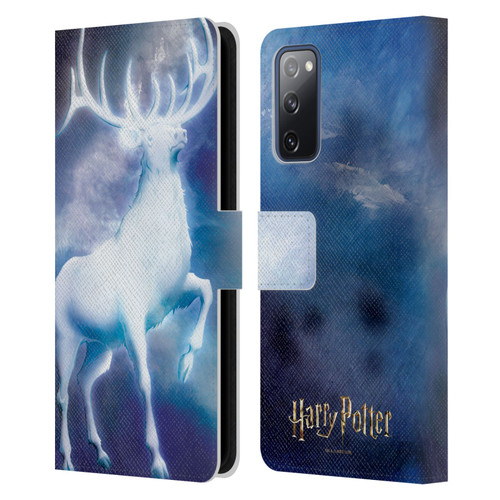 Harry Potter Prisoner Of Azkaban II Stag Patronus Leather Book Wallet Case Cover For Samsung Galaxy S20 FE / 5G