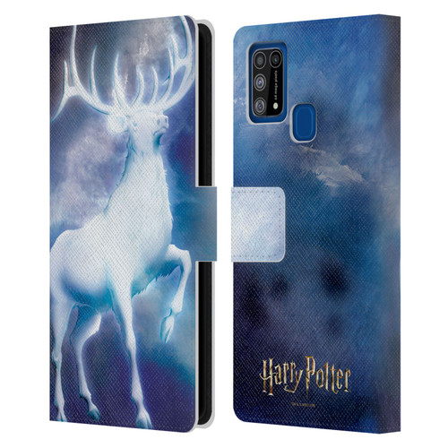 Harry Potter Prisoner Of Azkaban II Stag Patronus Leather Book Wallet Case Cover For Samsung Galaxy M31 (2020)