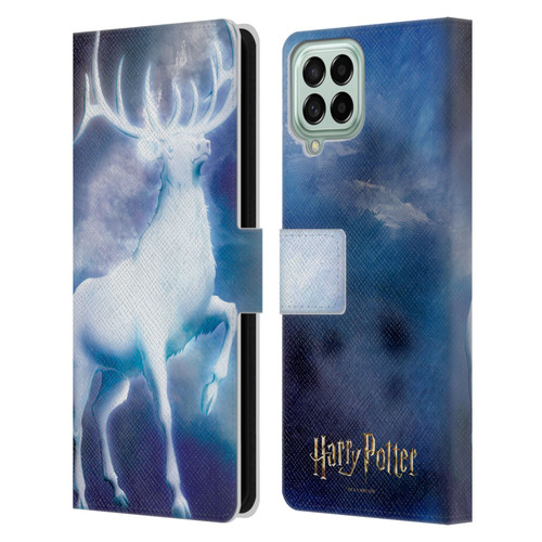 Harry Potter Prisoner Of Azkaban II Stag Patronus Leather Book Wallet Case Cover For Samsung Galaxy M33 (2022)