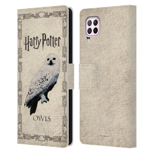 Harry Potter Prisoner Of Azkaban III Hedwig Owl Leather Book Wallet Case Cover For Huawei Nova 6 SE / P40 Lite