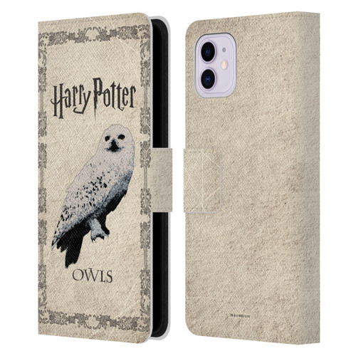 Harry Potter Prisoner Of Azkaban III Hedwig Owl Leather Book Wallet Case Cover For Apple iPhone 11