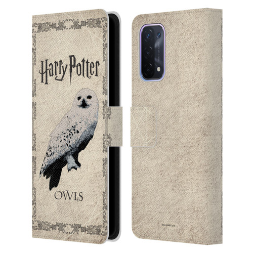 Harry Potter Prisoner Of Azkaban III Hedwig Owl Leather Book Wallet Case Cover For OPPO A54 5G