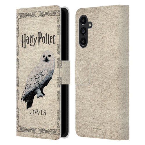 Harry Potter Prisoner Of Azkaban III Hedwig Owl Leather Book Wallet Case Cover For Samsung Galaxy A13 5G (2021)