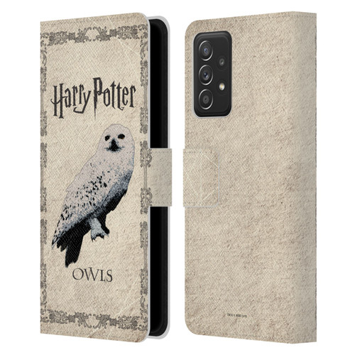 Harry Potter Prisoner Of Azkaban III Hedwig Owl Leather Book Wallet Case Cover For Samsung Galaxy A52 / A52s / 5G (2021)