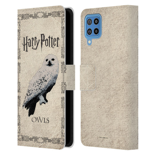 Harry Potter Prisoner Of Azkaban III Hedwig Owl Leather Book Wallet Case Cover For Samsung Galaxy F22 (2021)