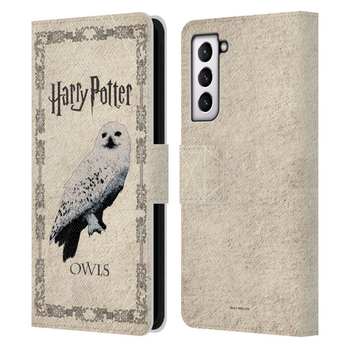 Harry Potter Prisoner Of Azkaban III Hedwig Owl Leather Book Wallet Case Cover For Samsung Galaxy S21 5G
