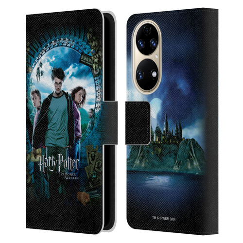 Harry Potter Prisoner Of Azkaban IV Ron, Harry & Hermione Poster Leather Book Wallet Case Cover For Huawei P50