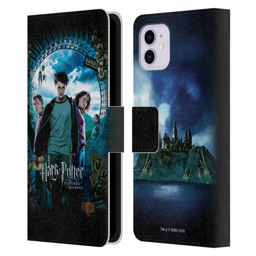 Harry Potter Prisoner Of Azkaban IV Ron, Harry & Hermione Poster Leather Book Wallet Case Cover For Apple iPhone 11