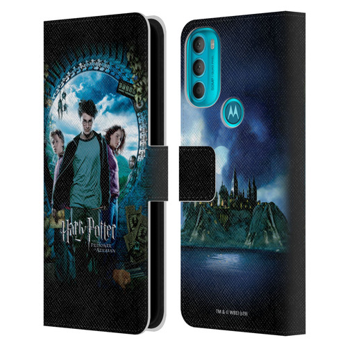 Harry Potter Prisoner Of Azkaban IV Ron, Harry & Hermione Poster Leather Book Wallet Case Cover For Motorola Moto G71 5G