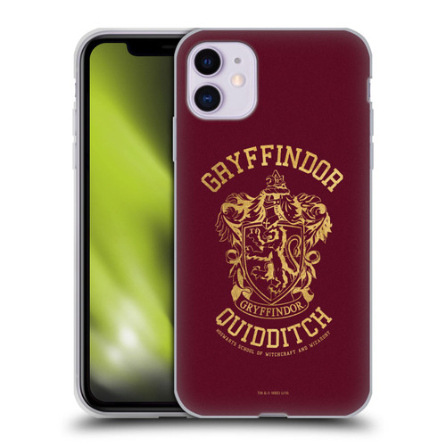 Harry Potter Deathly Hallows X Gryffindor Quidditch Soft Gel Case for Apple iPhone 11
