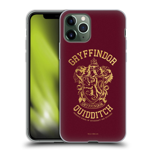 Harry Potter Deathly Hallows X Gryffindor Quidditch Soft Gel Case for Apple iPhone 11 Pro