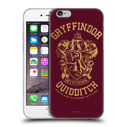 Harry Potter Deathly Hallows X Gryffindor Quidditch Soft Gel Case for Apple iPhone 6 / iPhone 6s