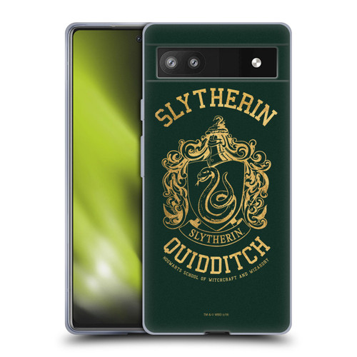 Harry Potter Deathly Hallows X Slytherin Quidditch Soft Gel Case for Google Pixel 6a