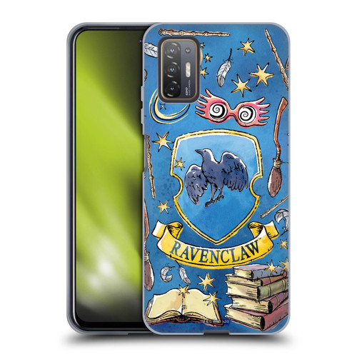 Harry Potter Deathly Hallows XIII Ravenclaw Pattern Soft Gel Case for HTC Desire 21 Pro 5G