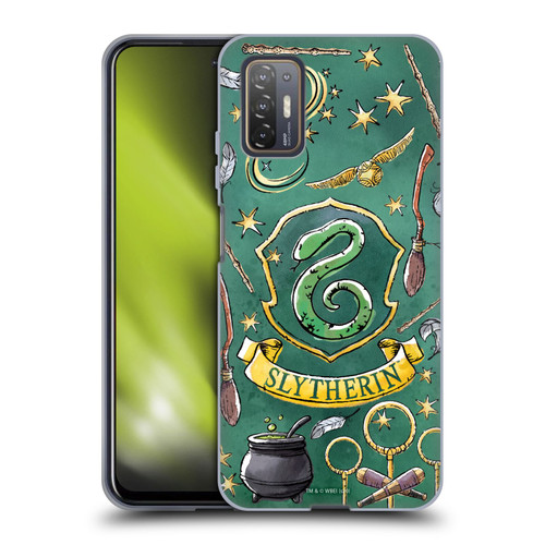 Harry Potter Deathly Hallows XIII Slytherin Pattern Soft Gel Case for HTC Desire 21 Pro 5G
