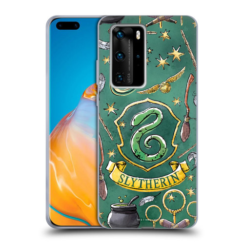 Harry Potter Deathly Hallows XIII Slytherin Pattern Soft Gel Case for Huawei P40 Pro / P40 Pro Plus 5G