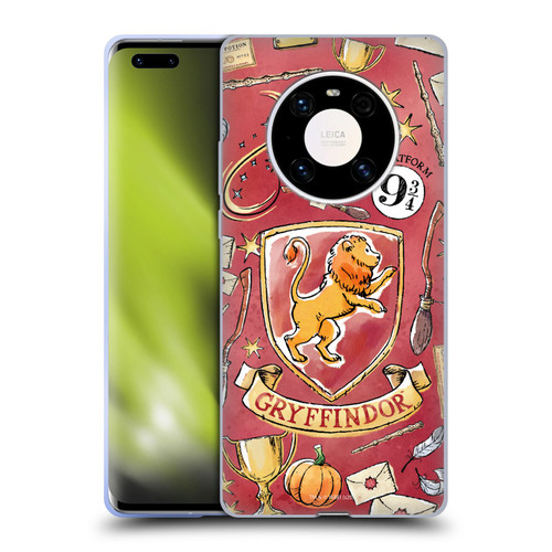 Harry Potter Deathly Hallows XIII Gryffindor Pattern Soft Gel Case for Huawei Mate 40 Pro 5G