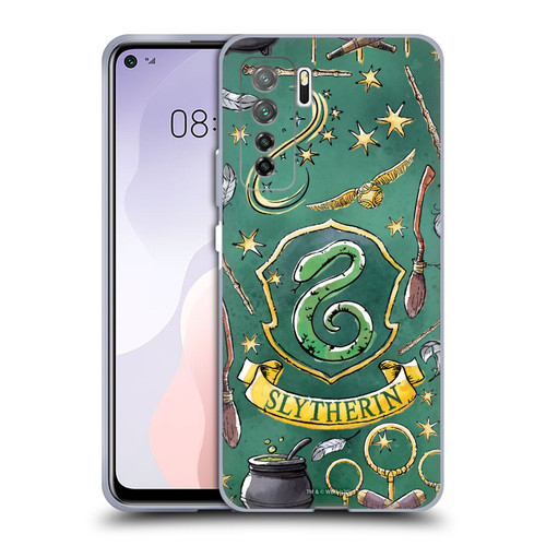 Harry Potter Deathly Hallows XIII Slytherin Pattern Soft Gel Case for Huawei Nova 7 SE/P40 Lite 5G