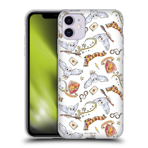 Harry Potter Deathly Hallows XIII Hedwig Owl Pattern Soft Gel Case for Apple iPhone 11