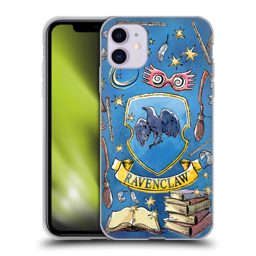 Harry Potter Deathly Hallows XIII Ravenclaw Pattern Soft Gel Case for Apple iPhone 11