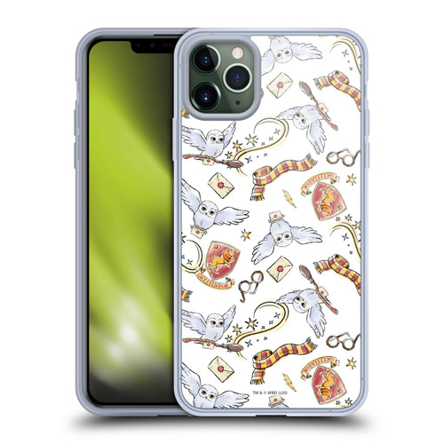 Harry Potter Deathly Hallows XIII Hedwig Owl Pattern Soft Gel Case for Apple iPhone 11 Pro Max