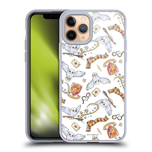 Harry Potter Deathly Hallows XIII Hedwig Owl Pattern Soft Gel Case for Apple iPhone 11 Pro