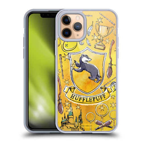 Harry Potter Deathly Hallows XIII Hufflepuff Pattern Soft Gel Case for Apple iPhone 11 Pro