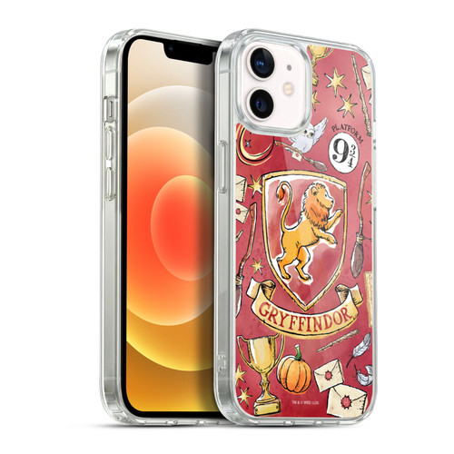 Harry Potter Deathly Hallows XIII Gryffindor Pattern Soft Gel Case for Apple iPhone 12 / iPhone 12 Pro & MagSafe