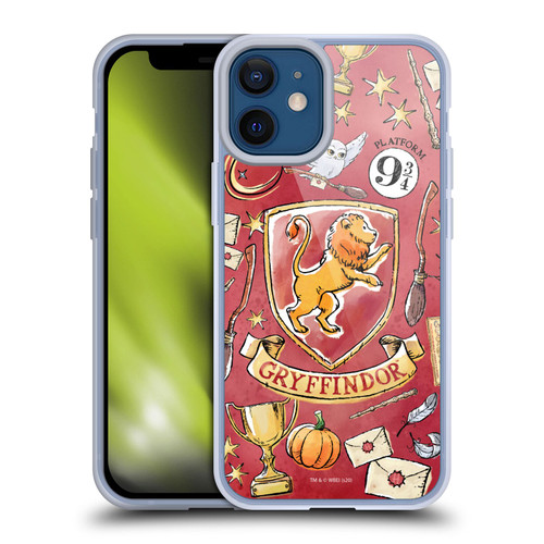 Harry Potter Deathly Hallows XIII Gryffindor Pattern Soft Gel Case for Apple iPhone 12 Mini
